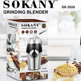 Sokany Electric Coffee Grinder Stainless Steel Blades - Front View