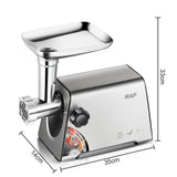 Electric Meat Grinder stainless steel Powerful Multi-Functional grinder kebbe maker - Front View