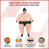 SUMO Fancy Dress Inflatable Suit -Fan Operated Costume - Side View