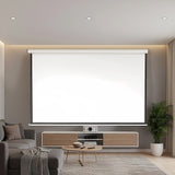 100 Electric Motorised Projector Screen TV +Remote - Front View