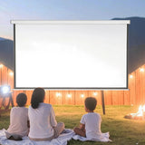 100 Electric Motorised Projector Screen TV +Remote - Close-Up Angle