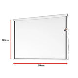 120 Electric Motorised Projector Screen TV +Remote - Close-Up Angle