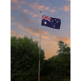 6.0m Flag Pole Full Set / Kit w Australian Flag - Front View