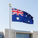 6.0m Flag Pole Full Set / Kit w Australian Flag - Front View