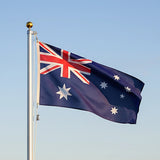 6.0m Flag Pole Full Set / Kit w Australian Flag - Close-Up Angle