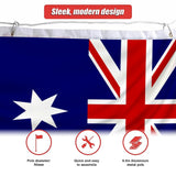 6.0m Flag Pole Full Set / Kit w Australian Flag - Top-Down View