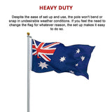 6.0m Flag Pole Full Set / Kit w Australian Flag - Extra Image