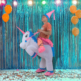 UNICORN Fancy Dress Inflatable Suit -Fan Operated Costume - Front View