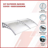 DIY Outdoor Awning Cover -1000x2000mm - Side View