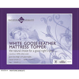 100% White Goose Feather Mattress Topper -Single - Side View