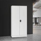 Two-Door Shelf Office Gym Filing Storage Locker Cabinet Safe - Front View