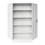 Two-Door Shelf Office Gym Filing Storage Locker Cabinet Safe - Rear View