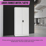 Two-Door Shelf Office Gym Filing Storage Locker Cabinet Safe - Extra Image