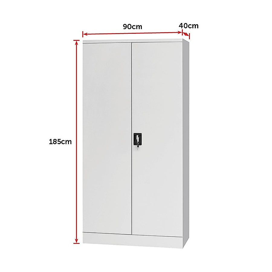 Two-Door Shelf Office Gym Filing Storage Locker Cabinet Safe, image 14
