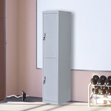 Two-Door Office Gym Shed Storage Lockers - Front View