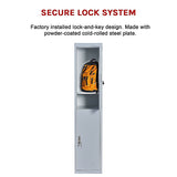 Two-Door Office Gym Shed Storage Lockers - Close-Up Angle