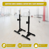 Squat Rack Stand Pair Bench Press Weight Lifting Barbell - Extra Image