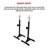 Squat Rack Stand Pair Bench Press Weight Lifting Barbell - Extra Image
