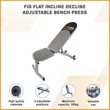 FID Flat Incline Decline Adjustable Bench Press - Front View