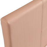 Single PU Leather Bed Frame Pink - Top-Down View