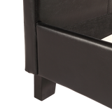 Double PU Leather Bed Frame Black - Rear View