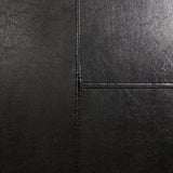 Double PU Leather Bed Frame Black - Low Angle