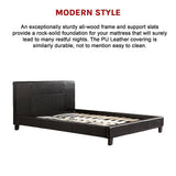 Double PU Leather Bed Frame Black - Extra Image