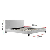 King PU Leather Bed Frame White - Extra Image