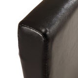 King PU Leather Bed Frame Brown - 45-Degree Angle