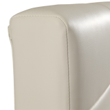 Double PU Leather Deluxe Bed Frame White - 45-Degree Angle