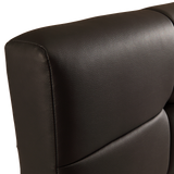 Queen PU Leather Deluxe Bed Frame Black - Low Angle