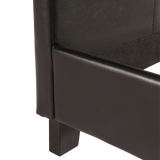 Queen PU Leather Bed Frame Black - Rear View