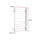Electric Heated Bathroom Towel Rack / Rails -100w - Rear View