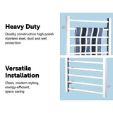 Electric Heated Bathroom Towel Rack / Rails -100w - Top-Down View