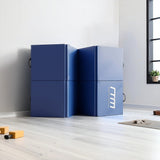 Folding Blue Exercise Mat – Gymnastics, Martial Arts, Yoga, Karate & Judo Training - 45-Degree Angle