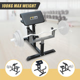 Preacher Curl Bench Weights Commercial Bicep Arms - Close-Up Angle