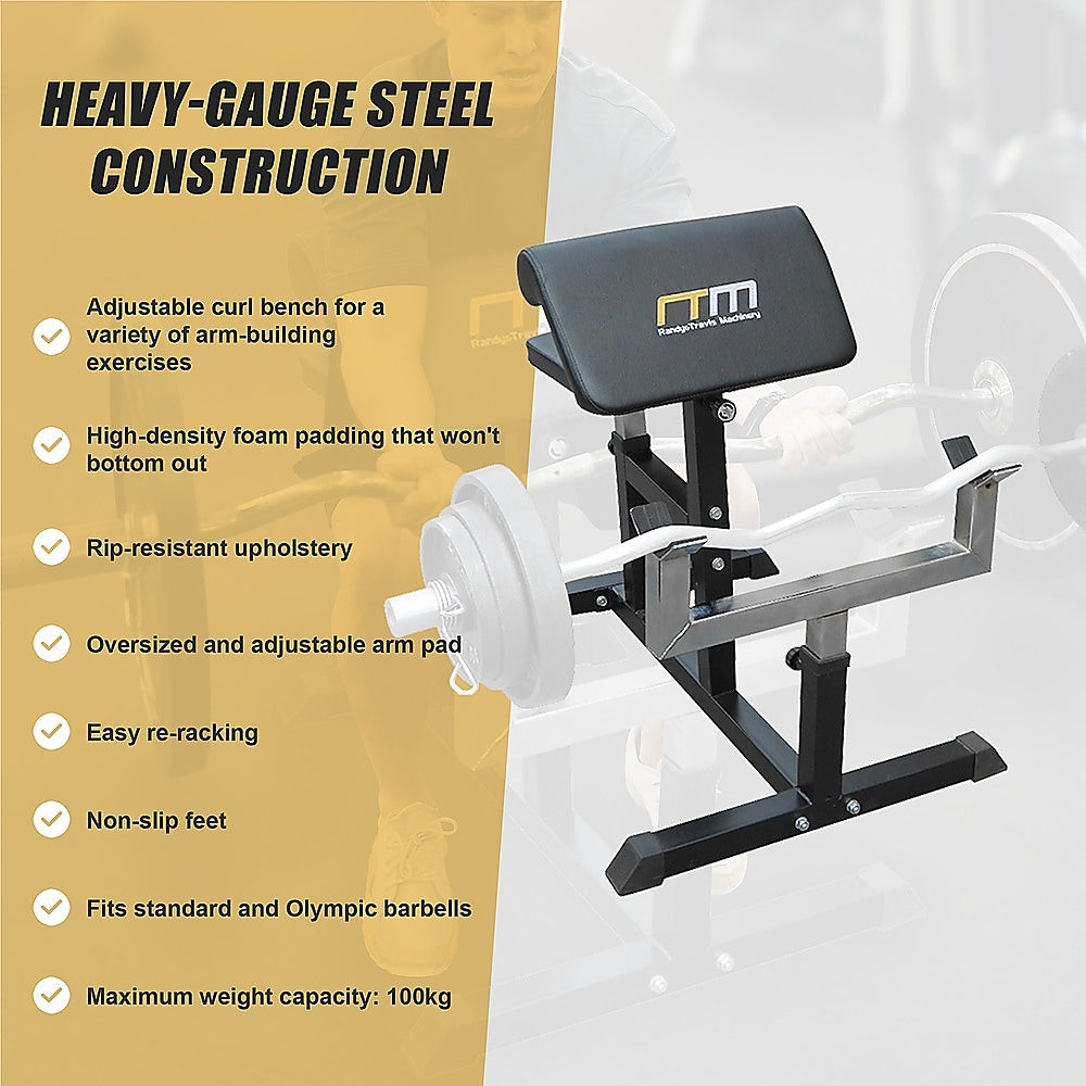 Preacher Curl Bench  Commercial Weight Bench for Bicep and Arm Workouts