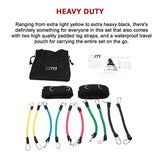 13PC Kinetic Fitness Exercise Resistance Leg Bands Tubes Set - 45-Degree Angle