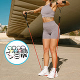 19PC Resistance Exercise Fitness Bands Tubes Kit Yoga Set - Front View