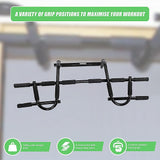 Professional Doorway Chin Pull Up Gym Excercise Bar - Low Angle