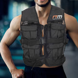 20LBS Weighted Weight Gym Exercise Training Sport Vest - Front View