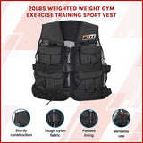 20LBS Weighted Weight Gym Exercise Training Sport Vest - Side View