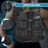 20LBS Weighted Weight Gym Exercise Training Sport Vest - Rear View