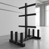 Olympic Weight Tree Bar Rack Holder Storage - Front View