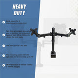 Two-Screen 10-25 Desk Monitor TV Plasma LED LCD Work Mount - Extra Image