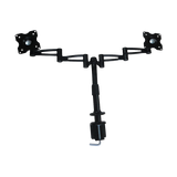 Two-Screen 10-25 Desk Monitor TV Plasma LED LCD Work Mount - Rear View