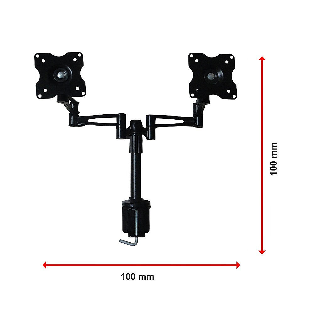 Two-Screen 10-25 Desk Monitor TV Plasma LED LCD Work Mount