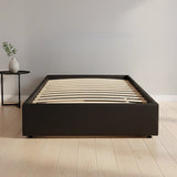 PU Leather Single Bed Ensemble Frame - Close-Up Angle