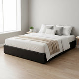 PU Leather Double Bed Ensemble Frame - Front View