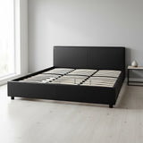 PU Leather King Bed Ensemble Frame - Front View